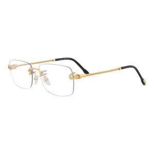 Fred Womens Square/Rectangle Gold Gold Transparent Fashion Designer Eyewear